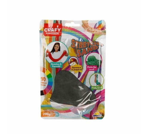 3607 Crafy Streç Oyun Kumu Siyah 200 g -Sunman 3607 Crafy Streç Oyun Kumu Siyah 200 g -Sunman