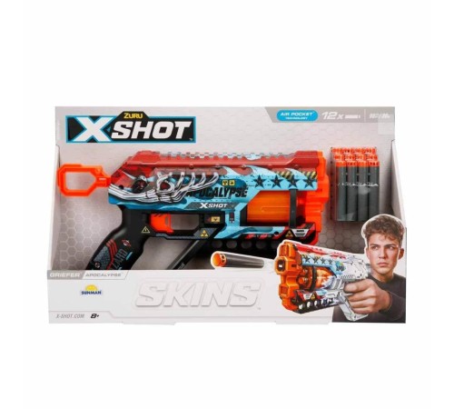 36561 X-Shot Skins Griefer 12 Mermili Sünger Dart Atan Silah 32 cm 36561 X-Shot Skins Griefer 12 Mermili Sünger Dart Atan Silah 32 cm