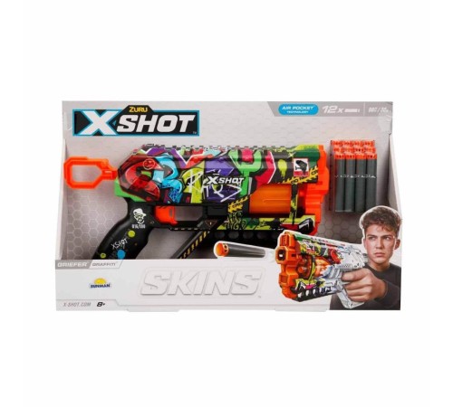 36561 X-Shot Skins Griefer 12 Mermili Sünger Dart Atan Silah 32 cm 36561 X-Shot Skins Griefer 12 Mermili Sünger Dart Atan Silah 32 cm