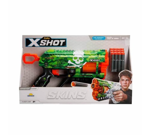 36561 X-Shot Skins Griefer 12 Mermili Sünger Dart Atan Silah 32 cm 36561 X-Shot Skins Griefer 12 Mermili Sünger Dart Atan Silah 32 cm