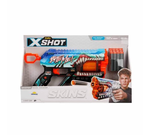 36561 X-Shot Skins Griefer 12 Mermili Sünger Dart Atan Silah 32 cm