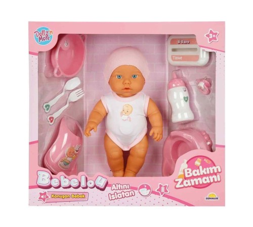 3823 Bebelou Bakım Zamanı Sesli Gülen Ağlayan Bebek 32 cm -Sunman 3823 Bebelou Bakım Zamanı Sesli Gülen Ağlayan Bebek 32 cm -Sunman
