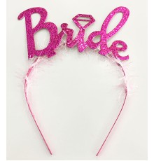 Gümüş Renk Bekarlığa Veda İtalik Yazı Alyanslı Bride Taç