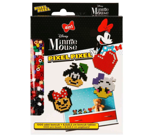 4in1 Disney Minnie Mouse Pixel Pixel Boncuk Aktivite ve Oyuncak Seti 4in1 Disney Minnie Mouse Pixel Pixel Boncuk Aktivite ve Oyuncak Seti