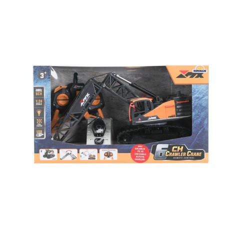 5086 SUN-İş Makinesi Paletli Vinç 1:24 Buldozer 5086 SUN-İş Makinesi Paletli Vinç 1:24 Buldozer
