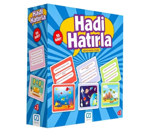 5108 CA Games, Hadi Hatırla - Eğitici Hafıza Oyunu / +5 yaş 5108 CA Games, Hadi Hatırla - Eğitici Hafıza Oyunu / +5 yaş