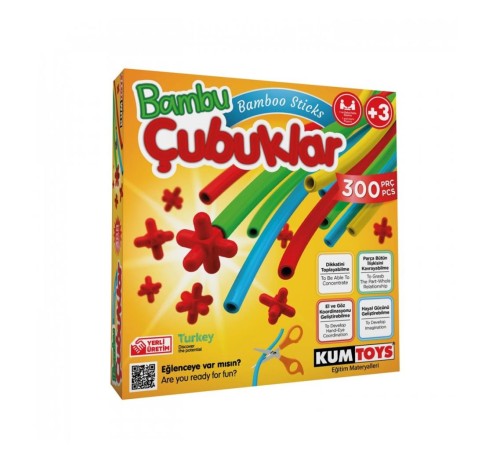 5462 KumToys, Bambu Çubuklar - 300 parça / +3 yaş 5462 KumToys, Bambu Çubuklar - 300 parça / +3 yaş