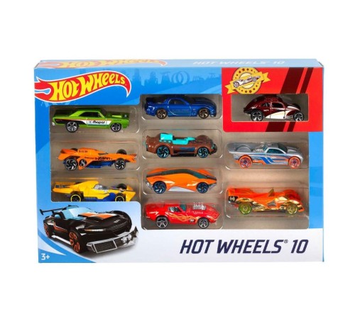 54886 Hot Wheels 10'lu Araba Seti - Karışık Asorti 54886 Hot Wheels 10'lu Araba Seti - Karışık Asorti
