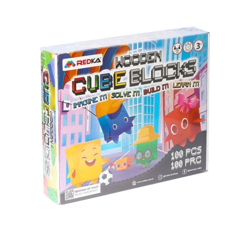 5642 Wooden Cubes Blocks -Redka 5642 Wooden Cubes Blocks -Redka