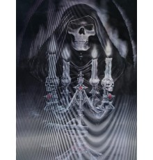 5D Elmas Boyama 3 Farklı Resim Değişenli Halloween İskelet Tablosu 30x40 cm