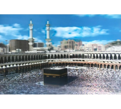 5D Elmas Boyama Ekstra Çözünürlüğe Sahip Kabe Resmi Mekke Tablosu 40x60 cm 5D Elmas Boyama Ekstra Çözünürlüğe Sahip Kabe Resmi Mekke Tablosu 40x60 cm