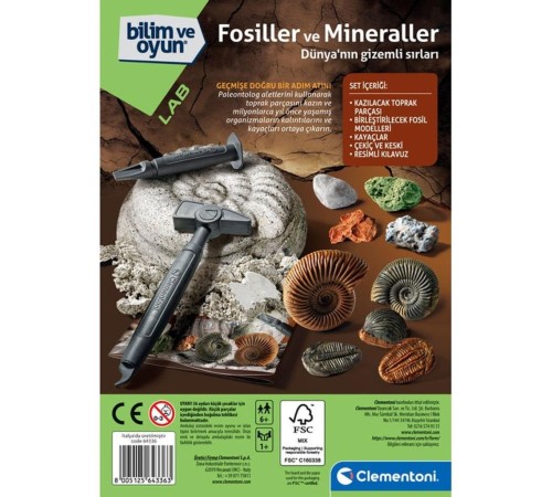64336 Bilim ve Oyun - Fosiller ve Mineraller Kazı Seti 64336 Bilim ve Oyun - Fosiller ve Mineraller Kazı Seti