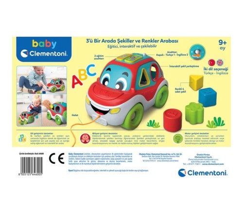 64600 Baby Clementoni - Bultak Araba +9 ay 64600 Baby Clementoni - Bultak Araba +9 ay