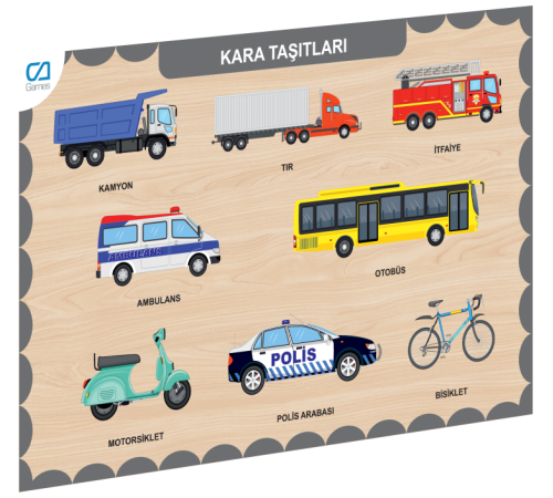 675 CAAHS-3200 CA GAMES AHŞAP KARA TAŞITLARI BUL-TAK