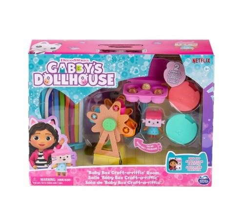 69300 Gabbys Dollhouse Baby Box Cat Craft-a-Riffic Room Gabby Kedi Riffic Odası