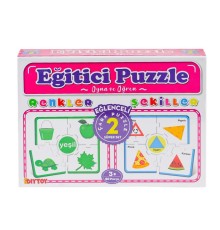 7194 Çark Puzzle Renkler Şekiller -Dıytoy