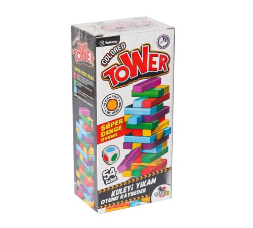 7315 Renkli Tower Süper Denge Oyunu -Totteriq 7315 Renkli Tower Süper Denge Oyunu -Totteriq