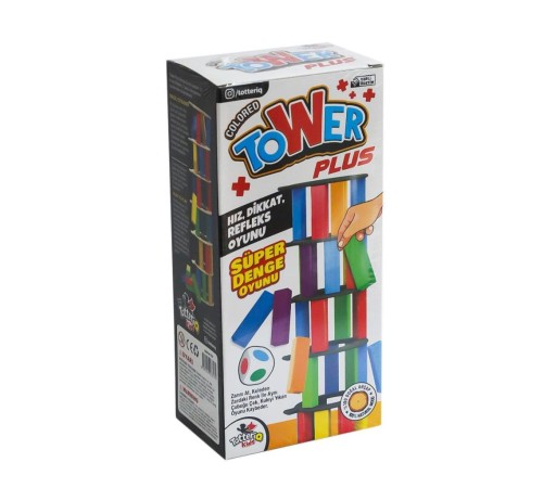 7317 Renkli Plus Tower Süper Denge Oyunu 54 Adet -Totteriq 7317 Renkli Plus Tower Süper Denge Oyunu 54 Adet -Totteriq