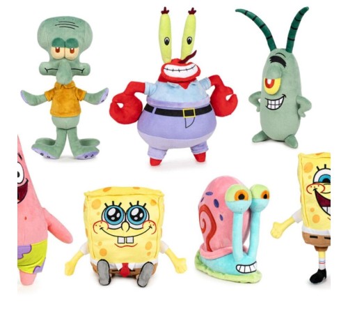 760025633 SpongeBob Serisi Sostenible Peluş 30 cm (7 Asorti)