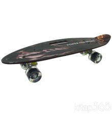 885 Desenli Orta Boy Işıklı Kaykay 60 cm