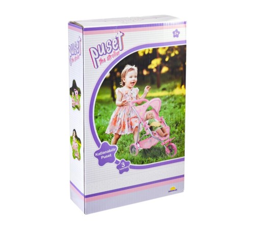 9326C Çilek Desenli, 3 Tekerlekli ve Tenteli Oyuncak Puset -Sunman 9326C Çilek Desenli, 3 Tekerlekli ve Tenteli Oyuncak Puset -Sunman