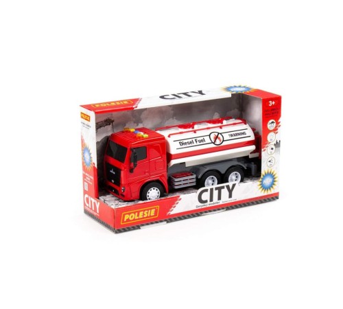 96296 CITY Sürtmeli V2 Tanker Işıklı ve Sesli Kırmızı Kabin Kutuda - Polesie 96296 CITY Sürtmeli V2 Tanker Işıklı ve Sesli Kırmızı Kabin Kutuda - Polesie