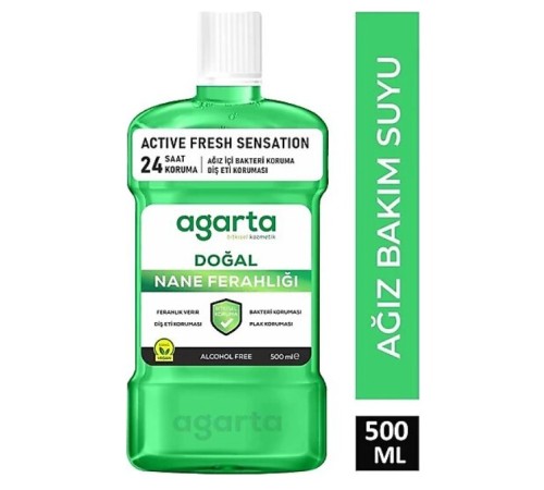 Agarta Doğal Ağız Bakım Suyu 500 ml Nane Özlü