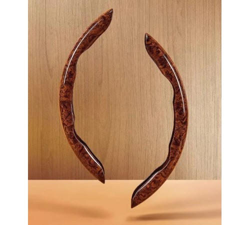 Ahşap Tasarımlı Direksiyon Simidi Koruma Kılıfı 2 li