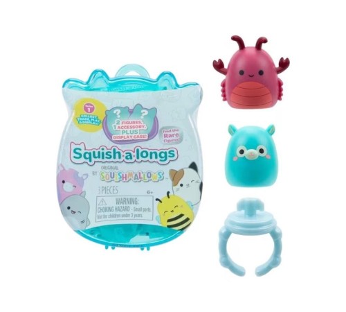 AL0001-1 Squish-a-longs 2 Figür + Yüzük Sürpriz Paket 24lü Display  Seri 1