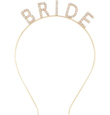Altın Gold Renk Bekarlığa Veda Kristal Taş Bride Tacı İthal 16x10 cm