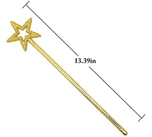 Altın Renk Yıldız Peri Asası Peri Değneği 34 cm 1 Adet Altın Renk Yıldız Peri Asası Peri Değneği 34 cm 1 Adet