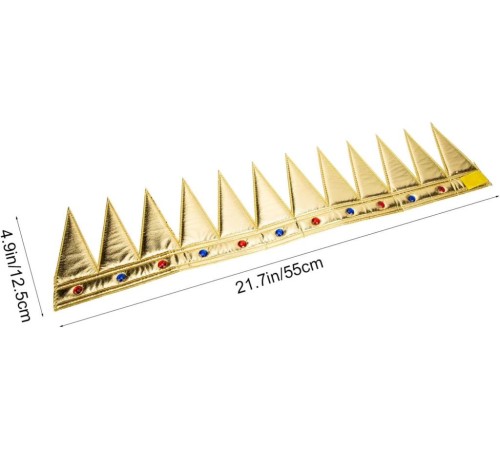 AltınRenkEvaYumuşakKralKraliyetTacıYetişkinÇocukUyumlu55cm