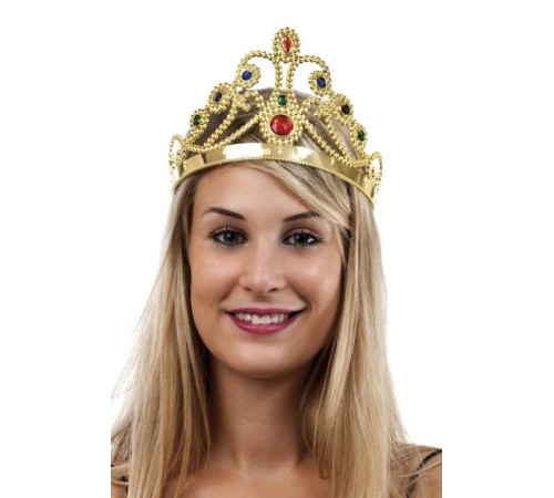 AltınRenkPlastikPrensesTacıKraliçeTacı60cm