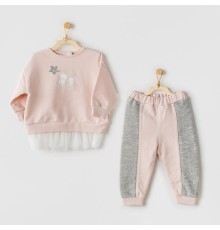 AC24132 Ballerina 2li Bebe Takım Pink Grey