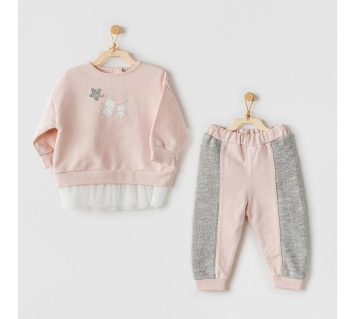 AC24132 Ballerina 2li Bebe Takım Pink Grey AC24132 Ballerina 2li Bebe Takım Pink Grey