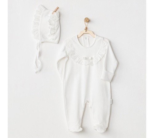 AC24504 Petit Love Bebek Tulum Takım Ekru AC24504 Petit Love Bebek Tulum Takım Ekru