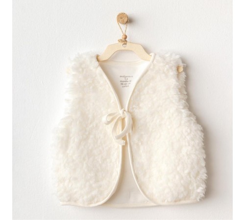Andywawa AC25254 Basic Bebe Yelek Ekru