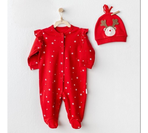 Andywawa AC25328 Happy Newyear Kadife Bebek Tulum Takım Red Andywawa AC25328 Happy Newyear Kadife Bebek Tulum Takım Red
