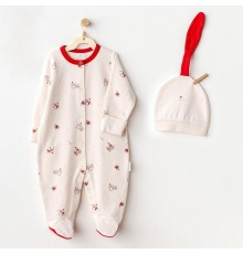 Andywawa AC25346 Penguin Bebek Tulum Takım Ekru