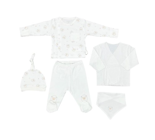 Andywawa AC25560 Newborn Set Tinny Ships 5'Li Hastane Çıkışı Ekru Andywawa AC25560 Newborn Set Tinny Ships 5'Li Hastane Çıkışı Ekru