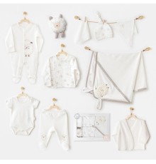 Andywawa AC25561 Newborn Set Tinny Ships 10'Lu Hastane Çıkışı Ekru