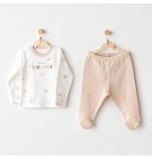Andywawa AC25849 Happy Animals 2'Li Zıbın Set Beige