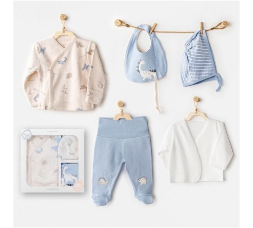 Andywawa AC25910 Newborn Set Dino 5'Li Hastane Çıkışı Beige Andywawa AC25910 Newborn Set Dino 5'Li Hastane Çıkışı Beige