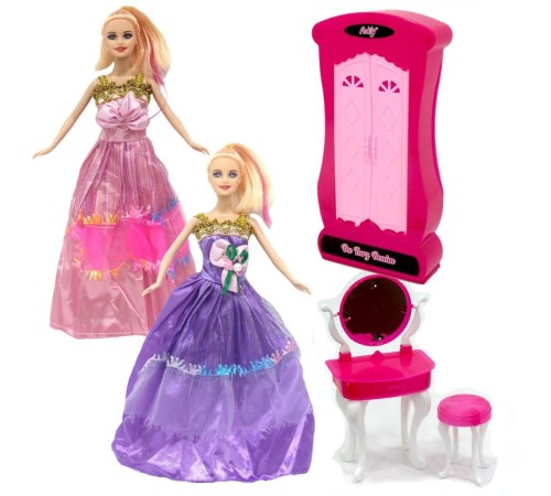 Anlily Makyaj Masalı Dolaplı Bebek