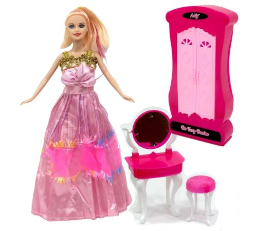 Anlily Makyaj Masalı Dolaplı Bebek