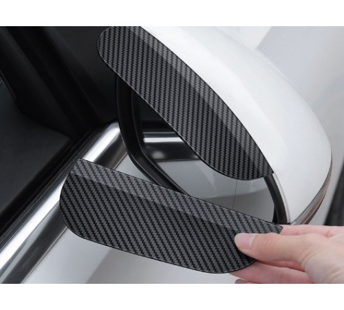Araba Ayna Yağmur Koruyucu Siper Karbon Desenli