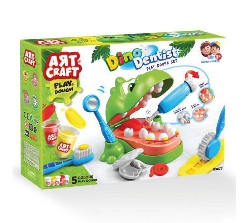 Art Craft Dino Dişçi Hamur Seti Art Craft Dino Dişçi Hamur Seti