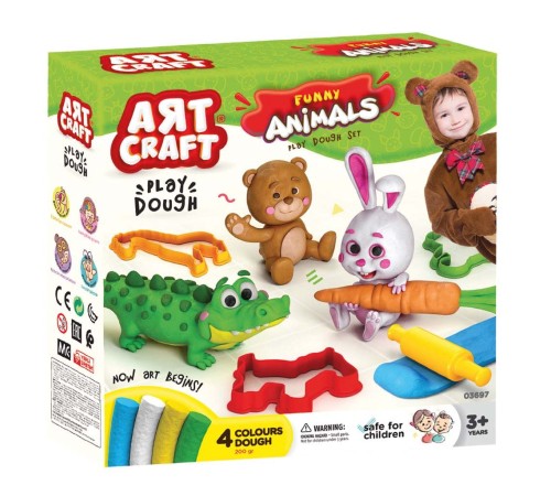 Art Craft Eğlenceli Hayvanlar Oyun Hamuru Seti 11 Parça Art Craft Eğlenceli Hayvanlar Oyun Hamuru Seti 11 Parça