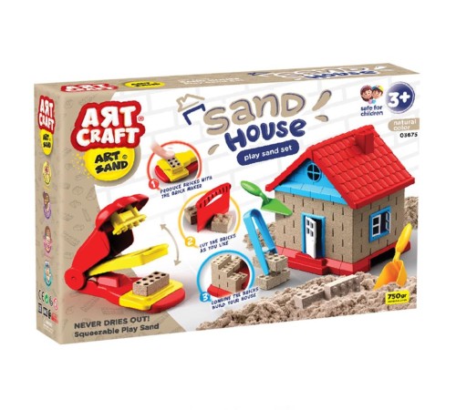 Art Craft İnşaat Kinetik Kum Ev Seti 750 Gr.