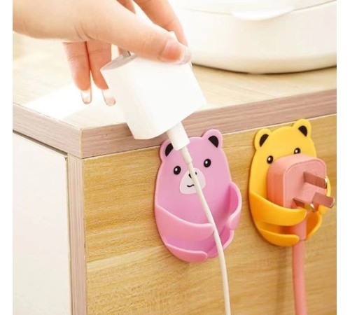 Ayıcık Desenli Çok Amaçlı 4 lü Fiş Tutucu